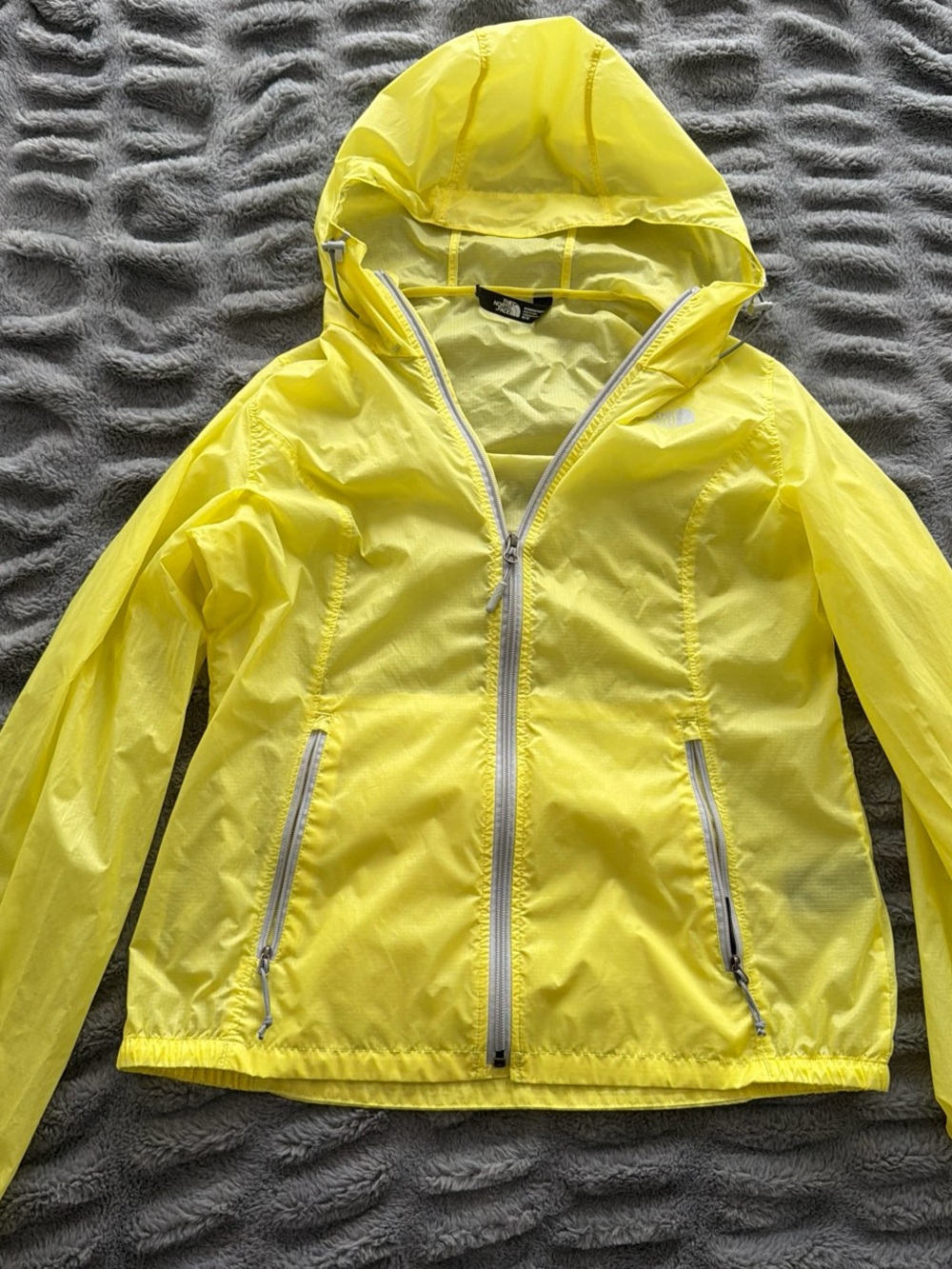 The North Face Bright Yellow Hooded Lightweight Shell Jacket